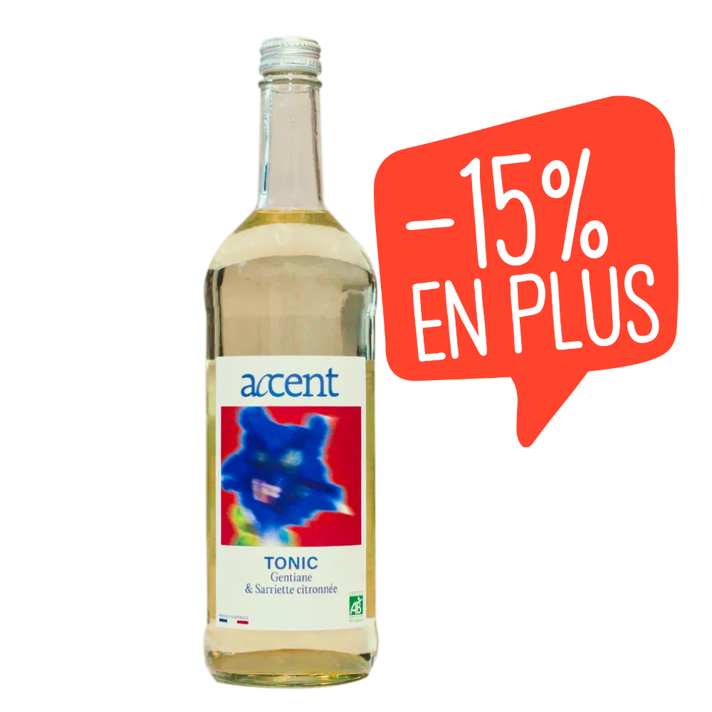 Boisson pétillante tonic gentiane sarriette citronnée bio