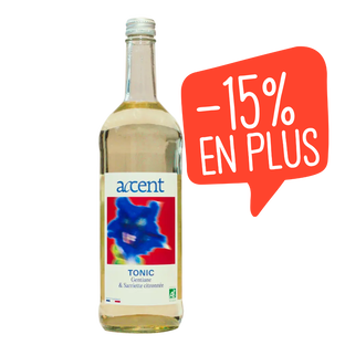 Boisson pétillante tonic gentiane sarriette citronnée bio