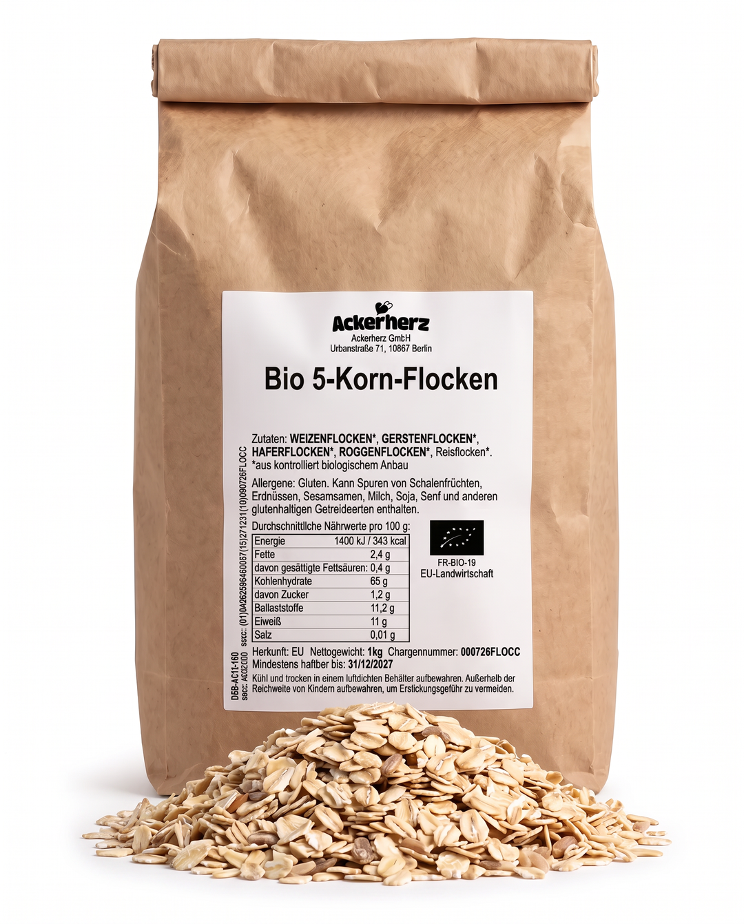 Bio 5-Korn-Flocken 1 kg