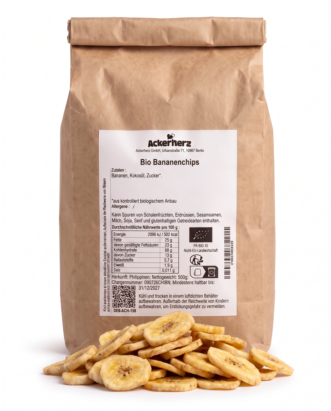 Bio Bananenchips 500 g