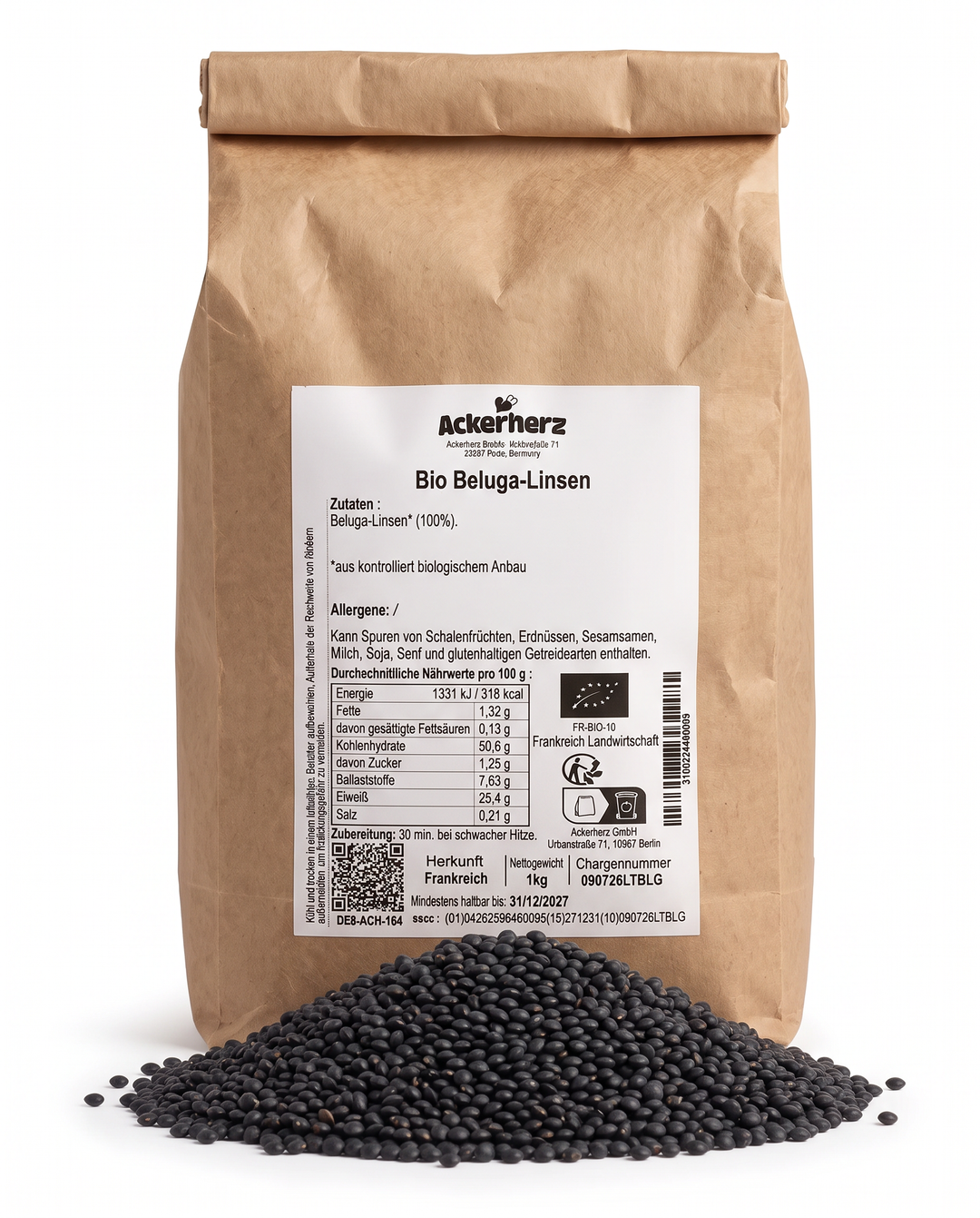 Bio Beluga-Linsen 1 kg