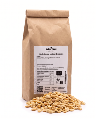 Bio Erdnüsse, geröstet & gesalzen 500 g