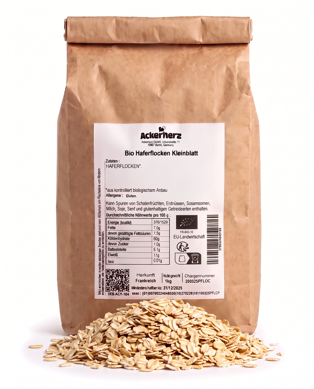 Bio Haferflocken Kleinblatt 1 kg