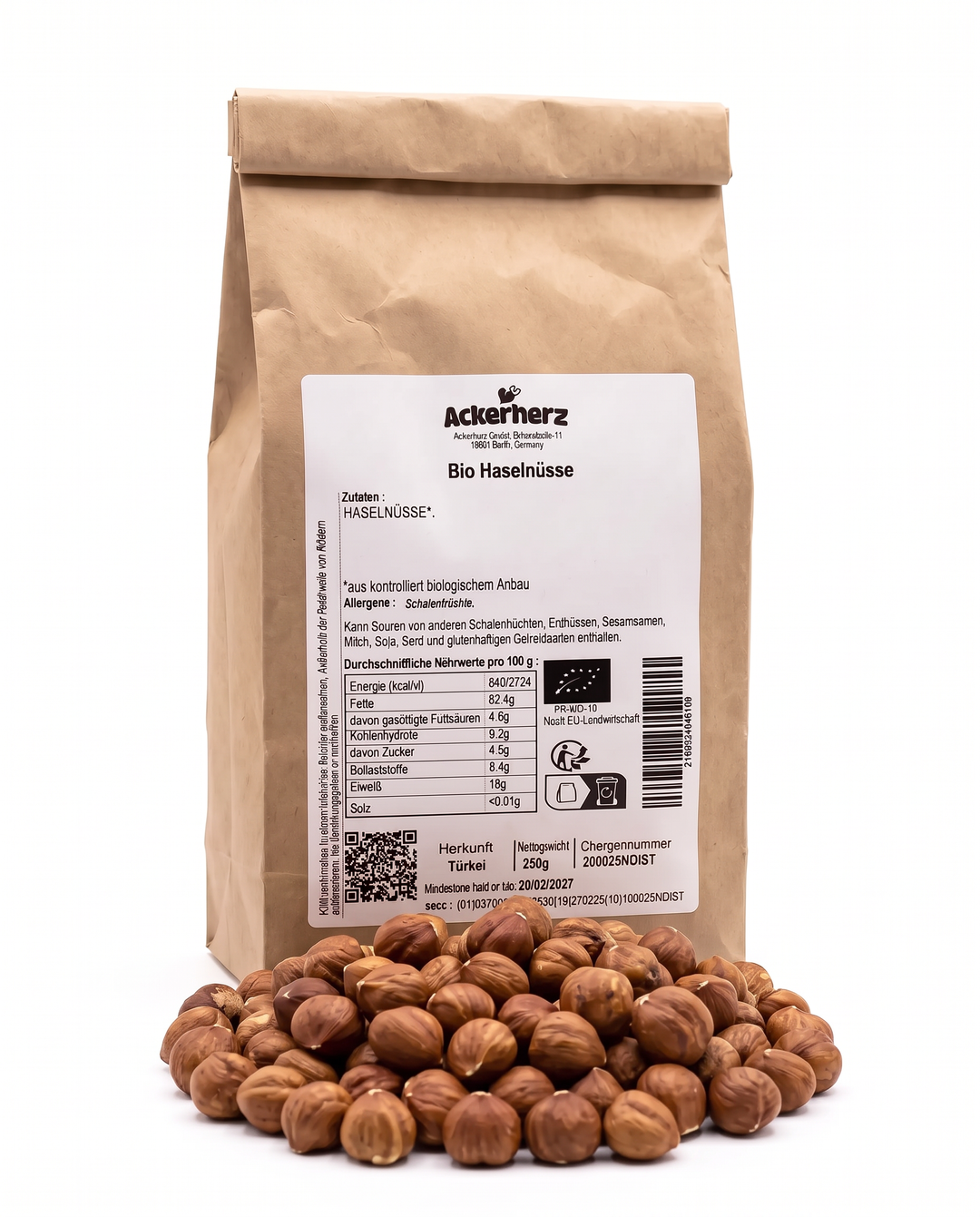 Bio Haselnüsse 250 g