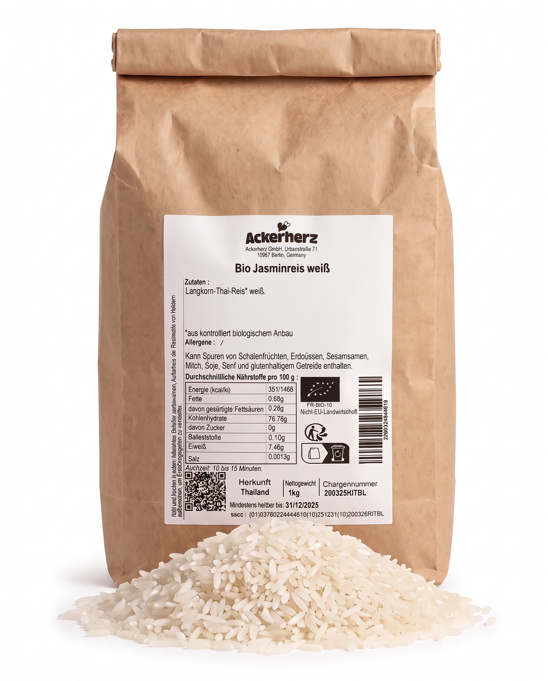Bio Jasminreis weiß 1 kg