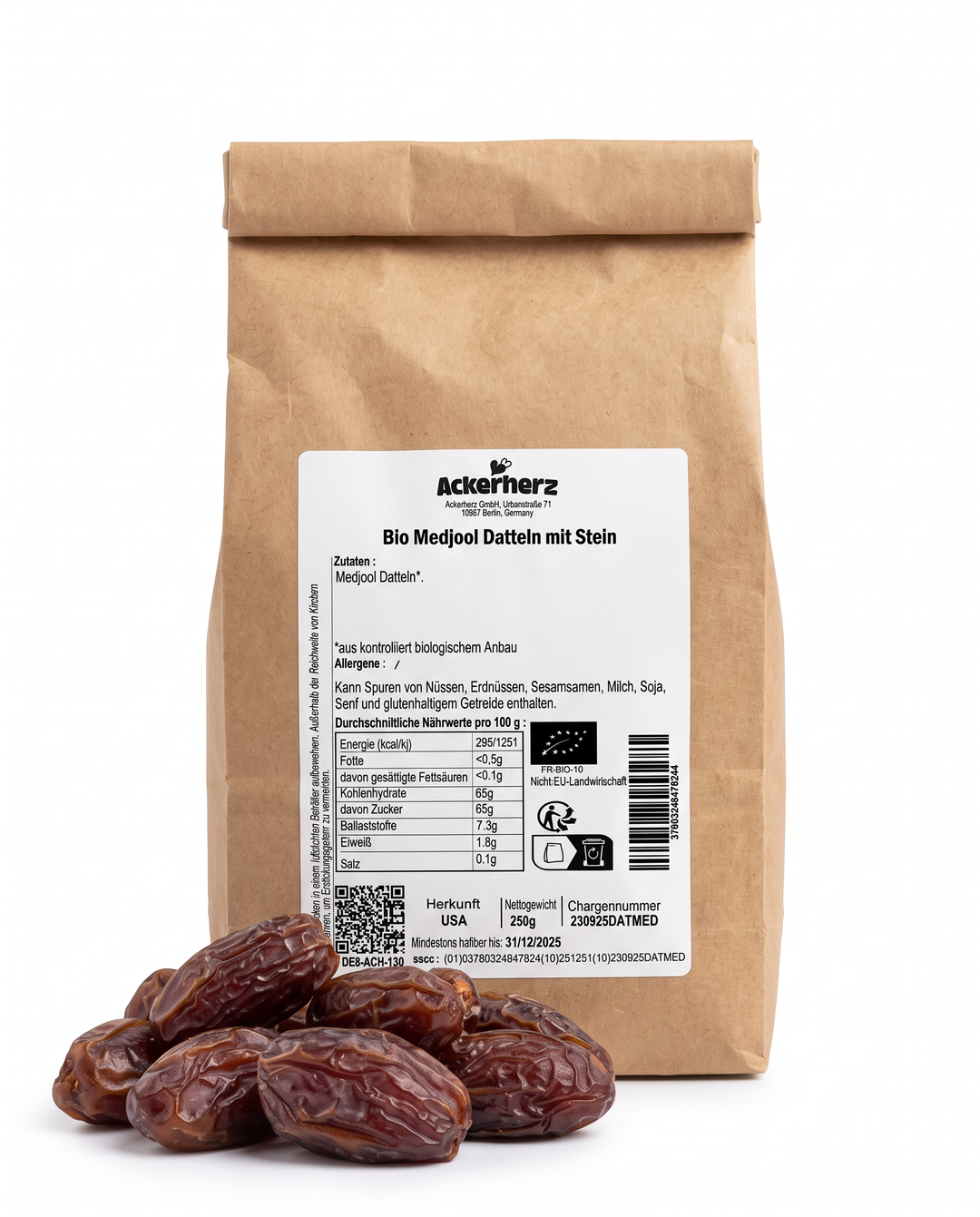 Bio Medjool Datteln mit Stein 250 g