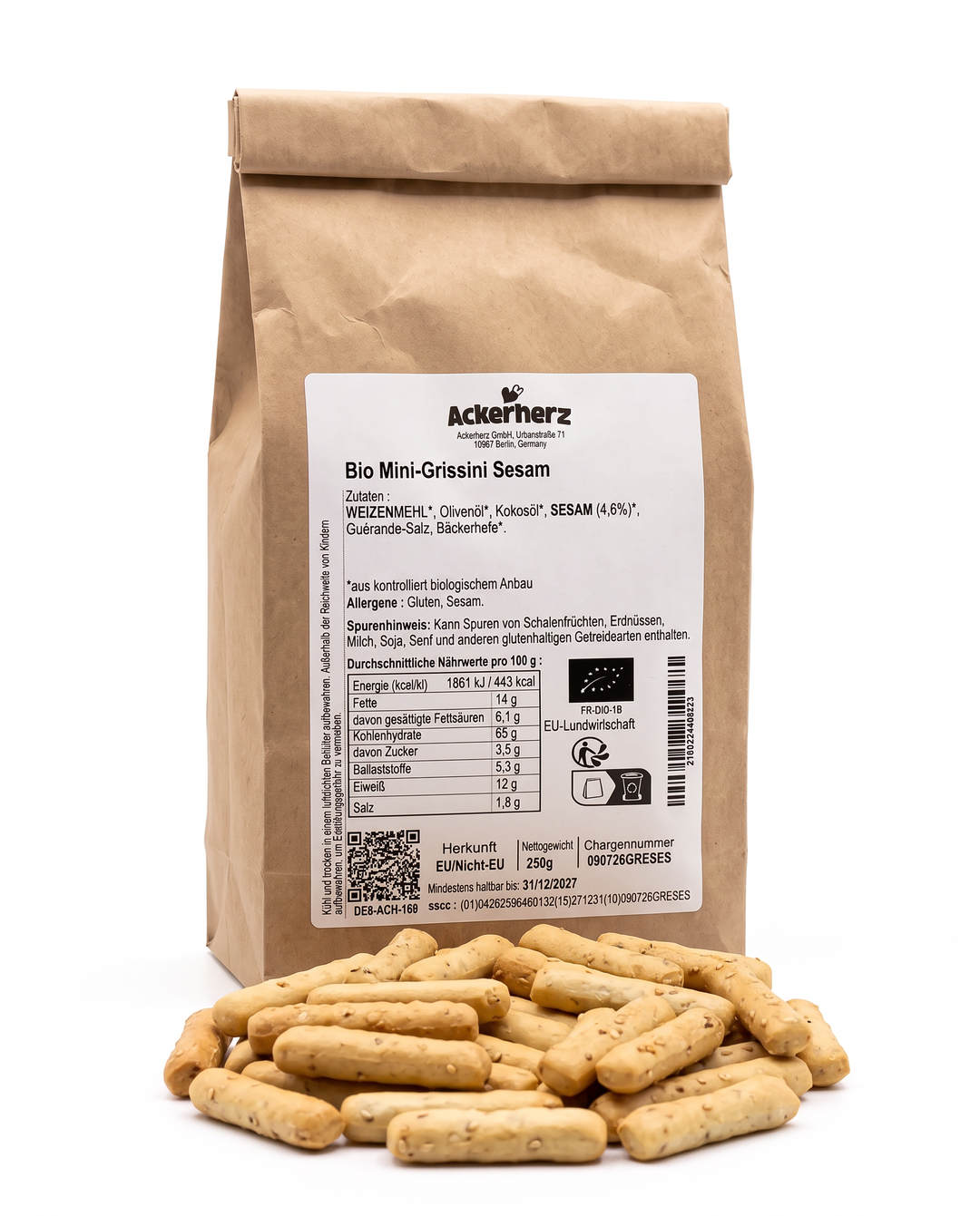Bio Mini-Grissini Sesam 250 g