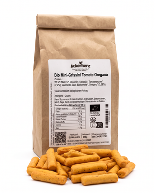 Bio Mini-Grissini Tomate Oregano 250 g