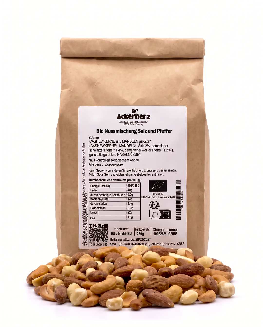 Bio Nussmischung Salz & Pfeffer 250 g