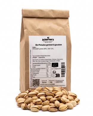 Bio Pistazien geröstet & gesalzen 250 g