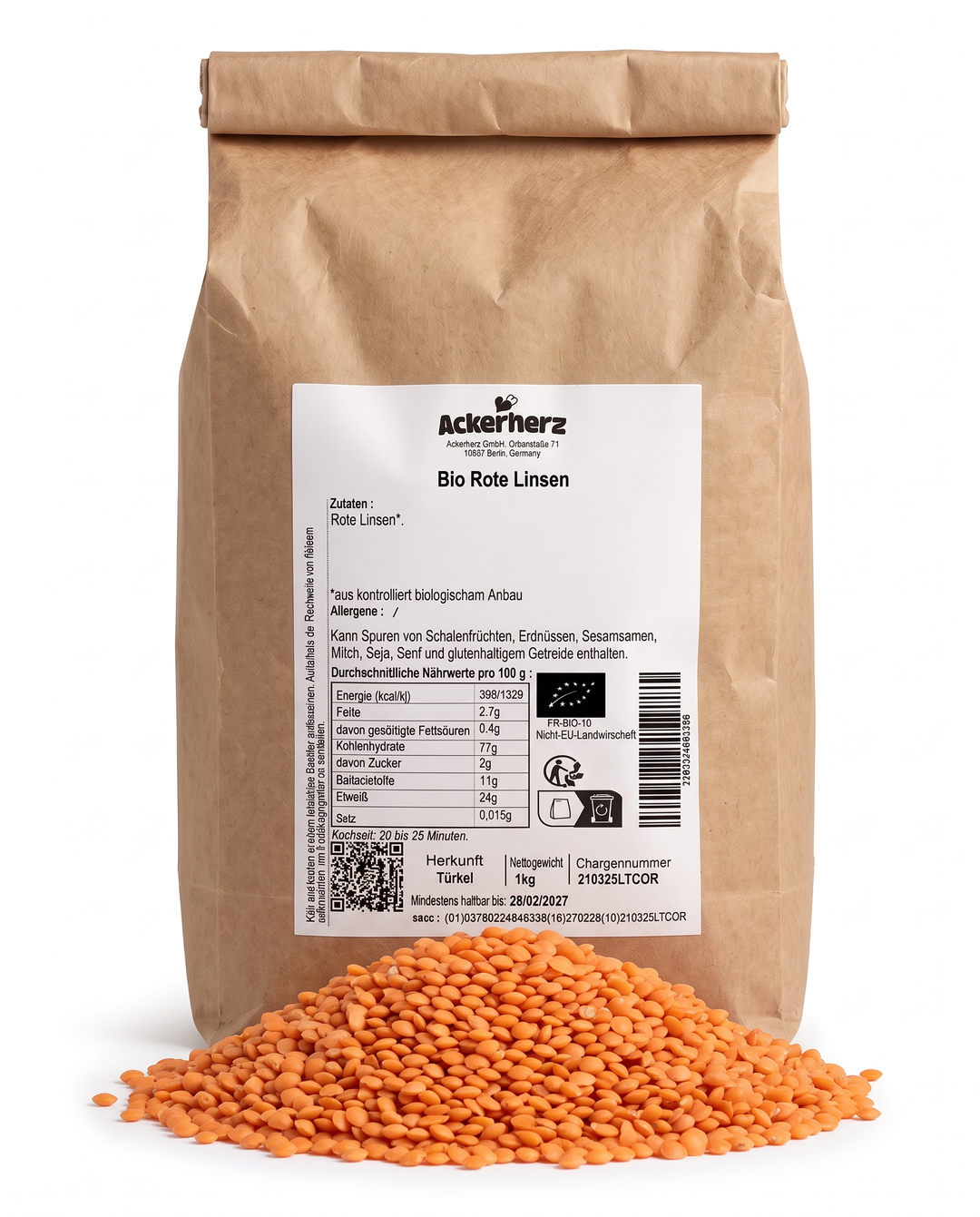 Bio Rote Linsen 1 kg