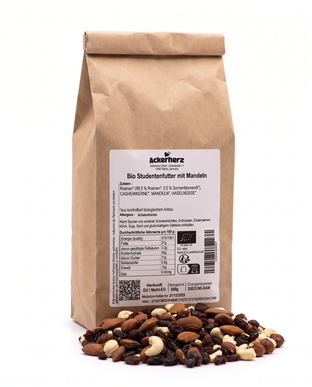 Bio Studentenfutter mit Mandeln 500 g