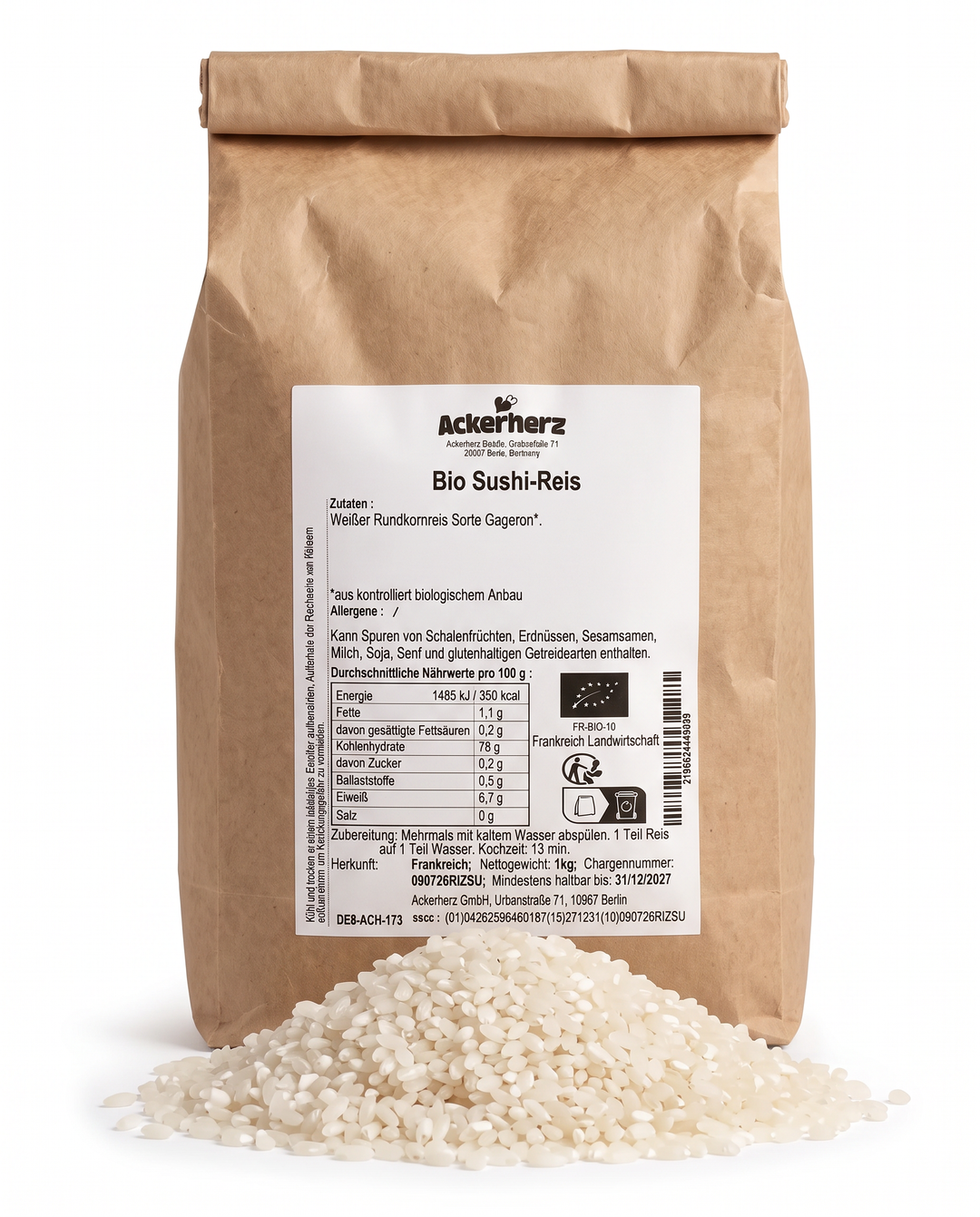 Bio Sushi-Reis 1 kg