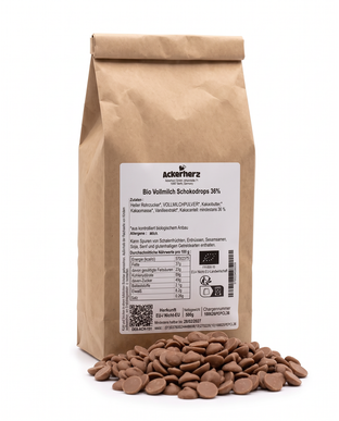 Bio Vollmilch Schokodrops 36% 500 g