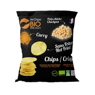 Chips curry à la farine de pois chiche bio