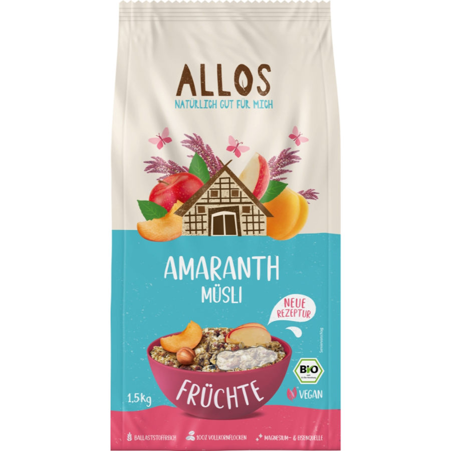 Bio Amaranth Früchte Müsli, Vorratsgröße 1,5 kg