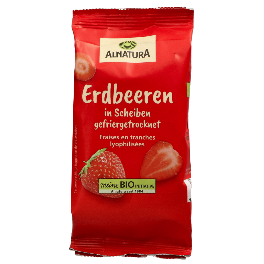 Bio Erdbeeren gefriergetrocknet