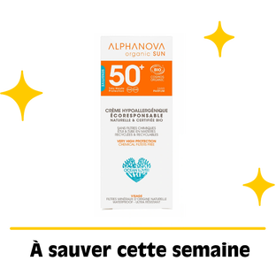 Crème hypoallergénique SPF50+ certifiée bio