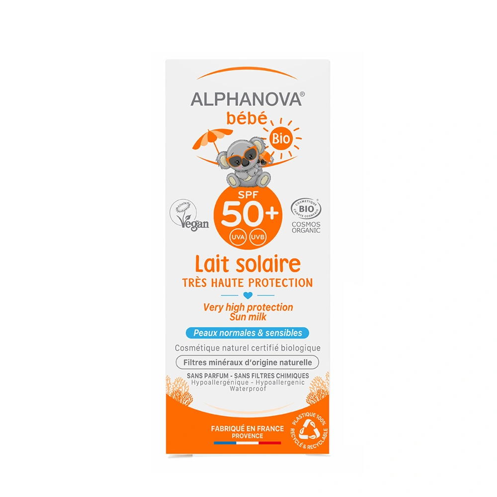 Lait solaire bébé SPF50 bio