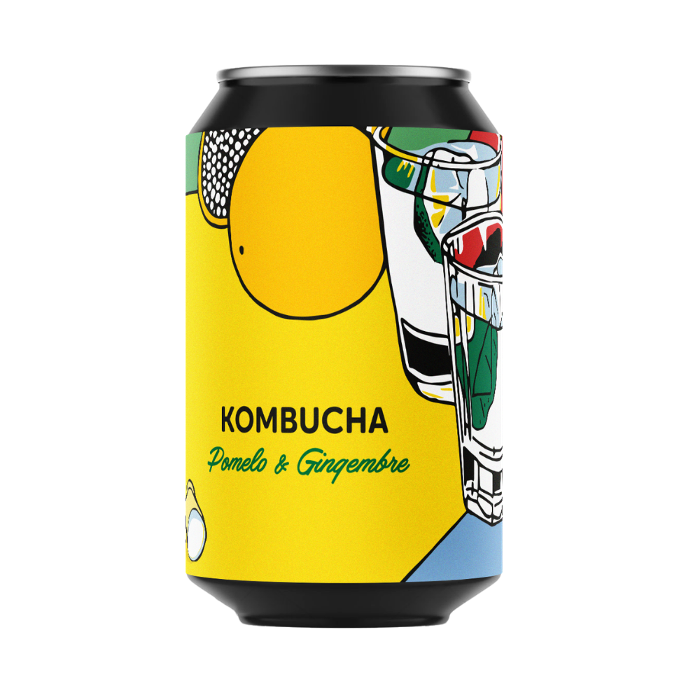 Kombucha pomelo et gingembre canette bio