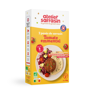 Pavés de sarrasin cuisinés tomate emmental bio
