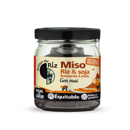 Miso de riz complet et soja gen mai bio et équitable
