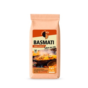 Riz basmati 1/2 complet bio et équitable - Agriculture sobre en eau