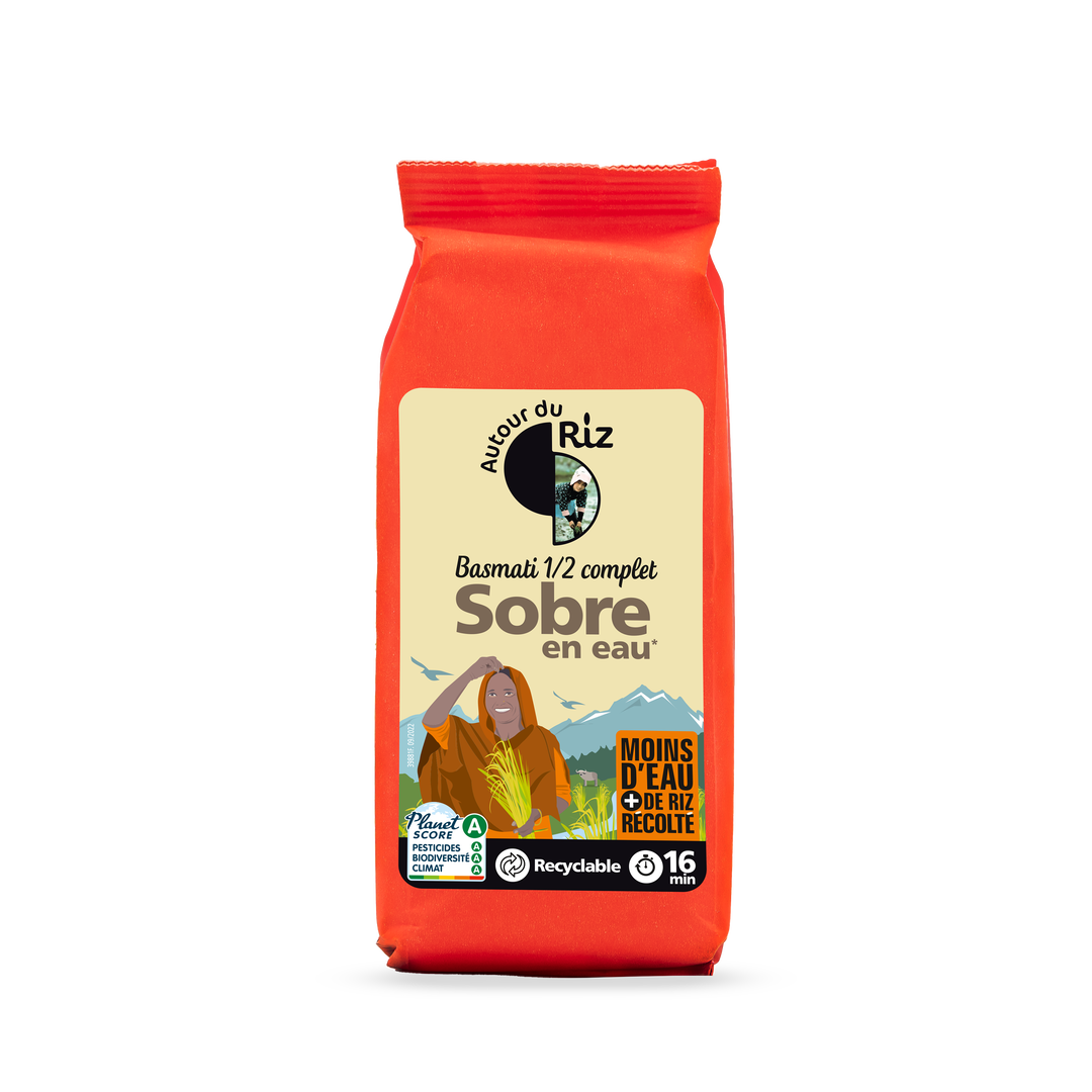 Riz basmati 1/2 complet bio et équitable - Agriculture sobre en eau