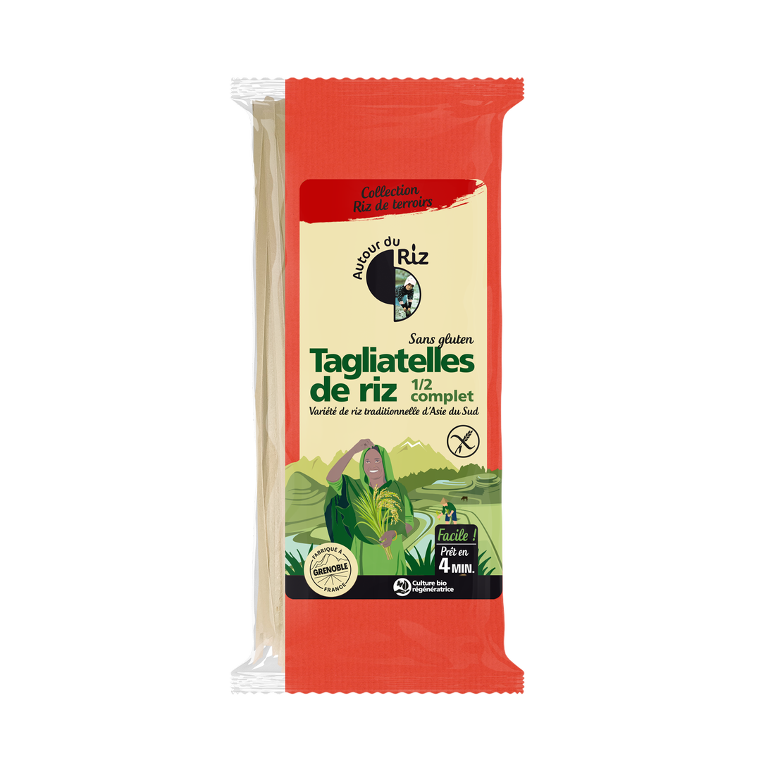Tagliatelles thaïes de riz demi-complet bio