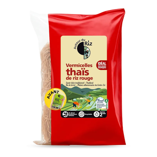 Vermicelles de riz thaï rouge bio
