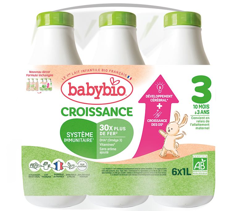 Croissance liquide - formule au lait de vache français bio