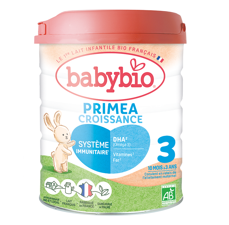 Lait Infantile Primea 3 au Lait de Vache Français (10 mois - 3 ans) Bio