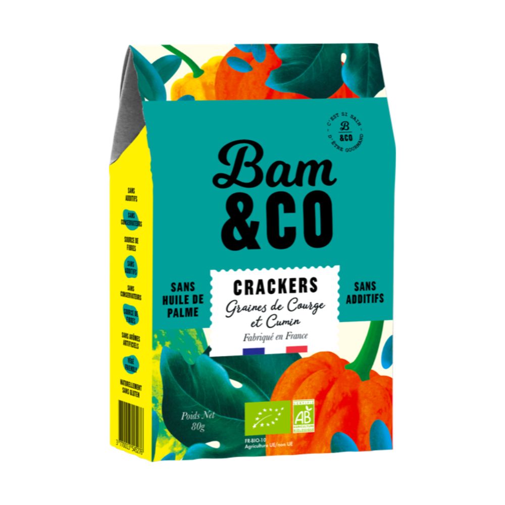 Crackers graines de courge et cumin bio