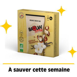 Barre énergétique vanille-macadamia pack bio
