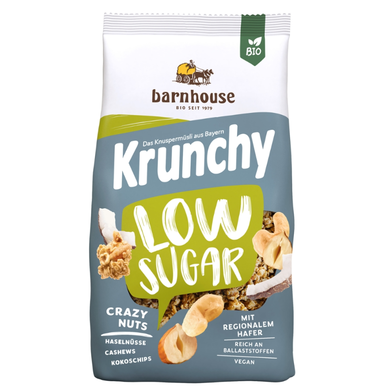 Bio Müsli Krunchy Low Sugar Crazy Nuts Ackerherz