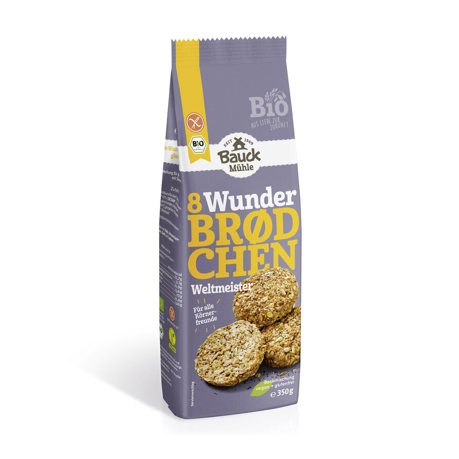 Bio Backmischung Wunderbrødchen Weltmeister, glutenfrei