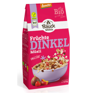 Bio Dinkel-Früchtemüsli, demeter