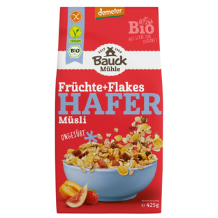 Bio Hafermüsli Früchte & Flakes, demeter, glutenfrei
