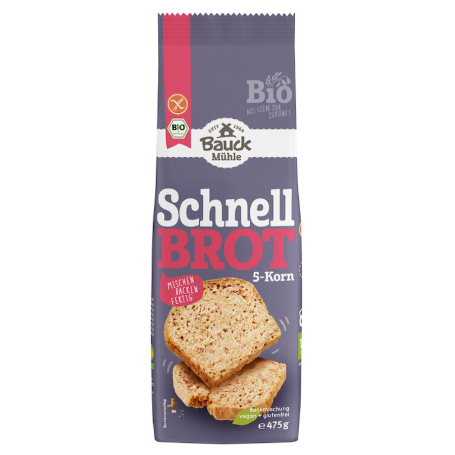 Bio Schnellbrot 5-Korn Backmischung, glutenfrei