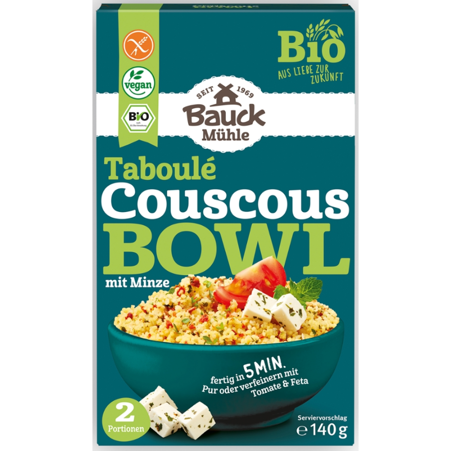 Bio Taboulé Couscous Bowl mit Minze