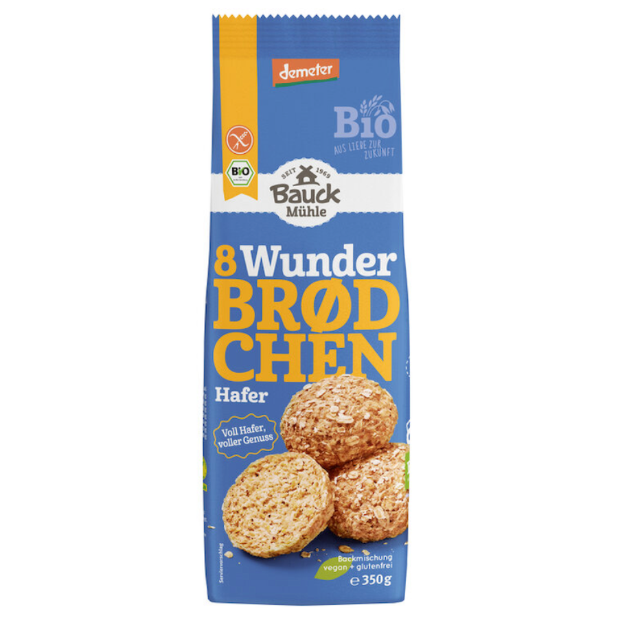 Bio Wunderbrødchen Hafer Backmischung, glutenfrei, demeter