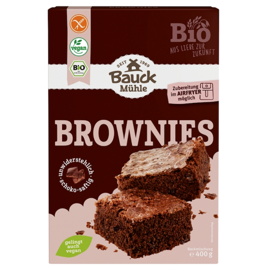 Bio Brownies Backmischung, glutenfrei