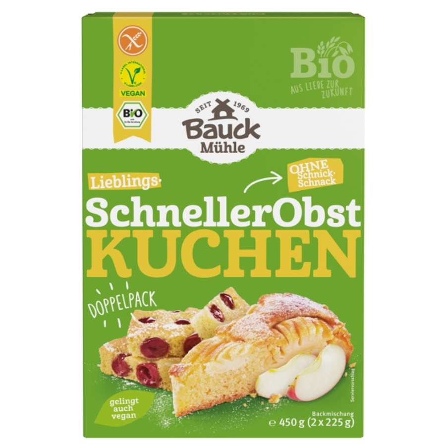 Bio Obstkuchen Backmischung, glutenfrei