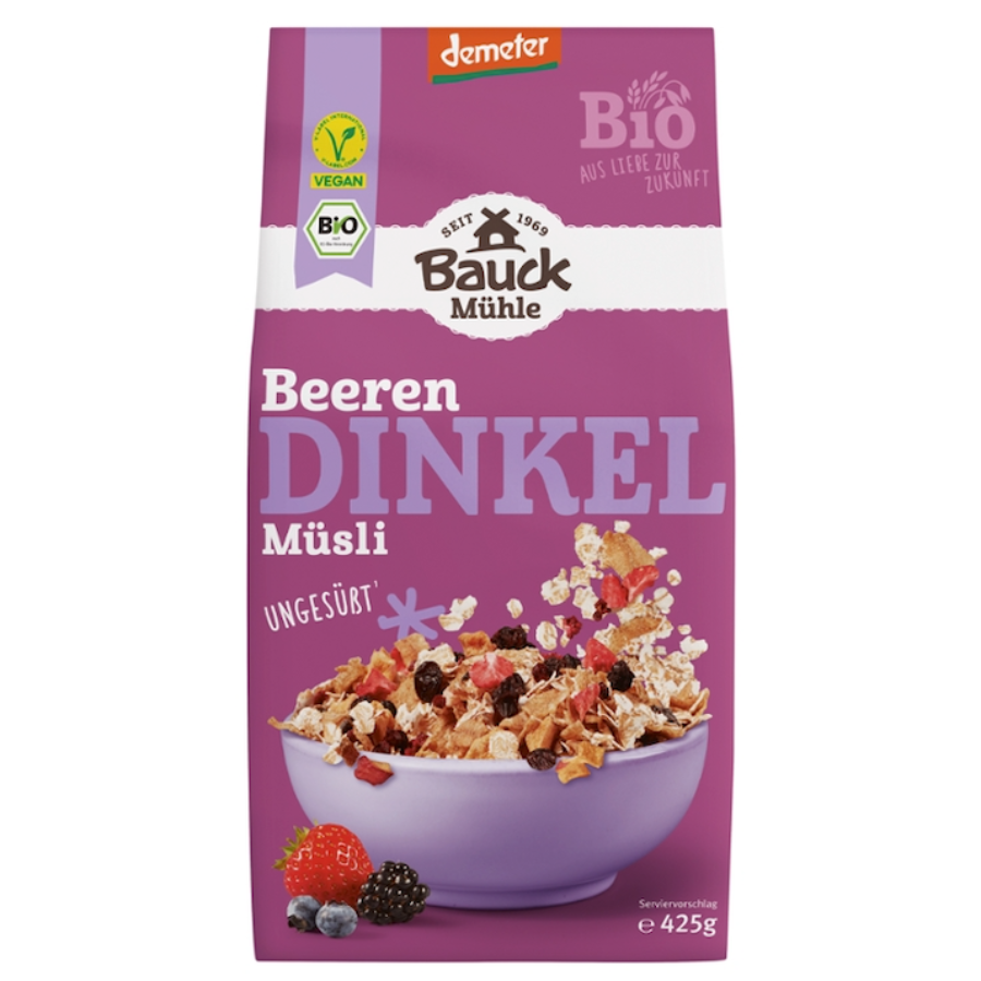 Bio Beeren Dinkel Müsli demeter