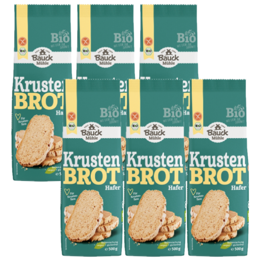 Bio Krustenbrot Backmischung, glutenfrei, Karton 6 Stk.