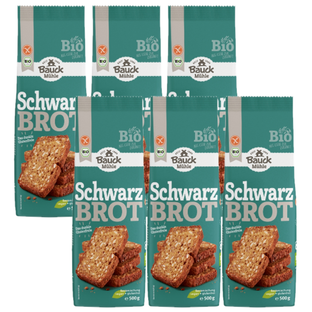 Bio Schwarzbrot Backmischung, glutenfrei, Karton 6 Stk.