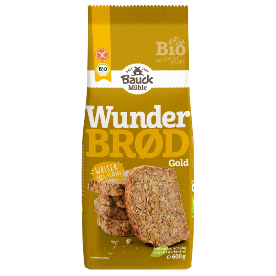 Bio Wunderbrød Gold Backmischung, glutenfrei