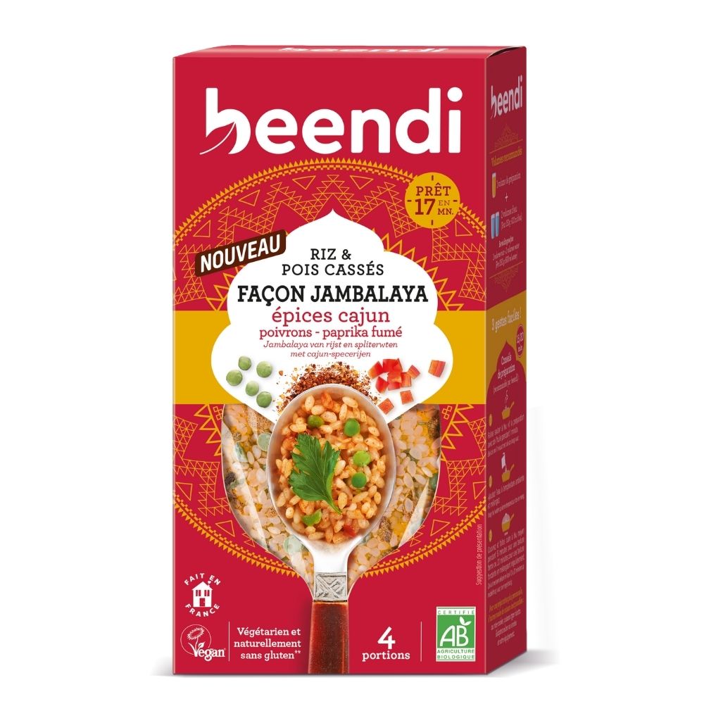 Riz et Pois Cassés aux Épices Cajun Façon Jambalaya Bio