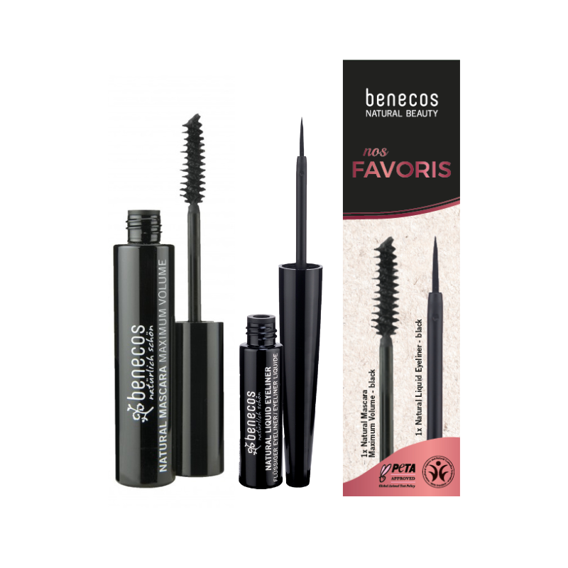 Coffret yeux nos favoris - mascara noir et eyeliner noir