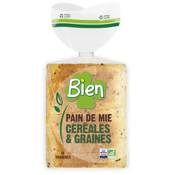Pain de Mie Tranché aux Céréales et Graines Bio
